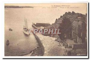 Val Andre Old Postcard Piégu and debarcadere (boat) TOP