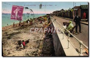 Old Postcard Luc Sur Mer Beach and the dam