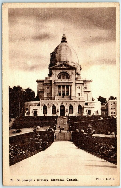 c1940s Montreal, Canada St. Joseph's Oratory Intaglio Gravure Photo Postcard A2