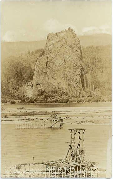 RP pc of Castle Rock along Columbia River Highway Oregon OR