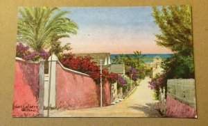 UNUSED  POSTCARD WEST STREET NASSAU BAHAMAS