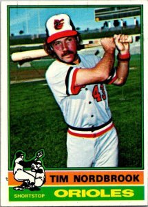 1976 Topps Baseball Card Tim Nordbrook Baltimore Orioles sk13184