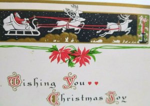 Santa Claus Christmas Postcard Stetcher 17 A Original Embossed Vintage Unused