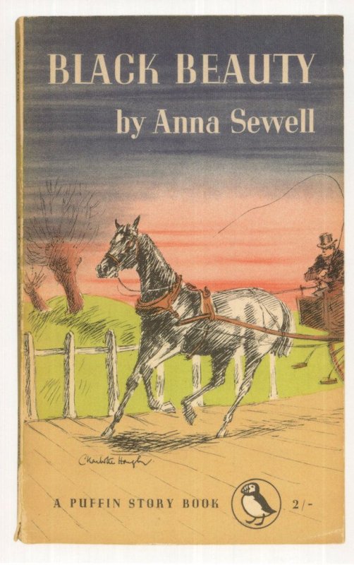 Black Beauty Anna Sewell 1954 Puffin Story Book Postcard