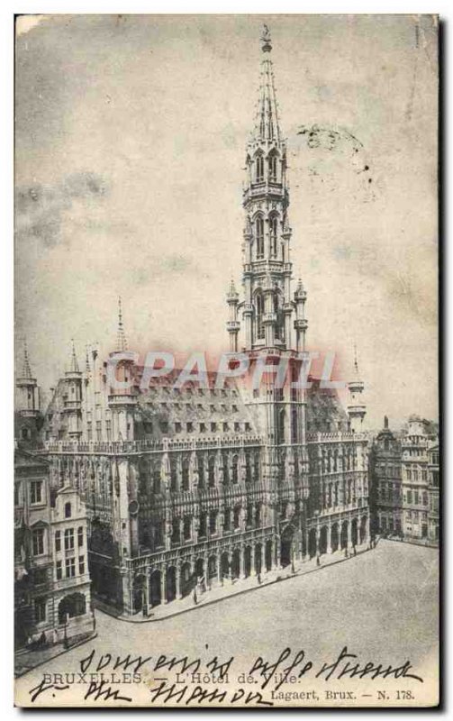 Old Postcard Brussels L & # 39Hotel City