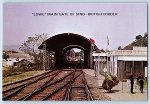 Hong Kong Postcard Lowu Main Gate of Sino British Border c1960's Unposted