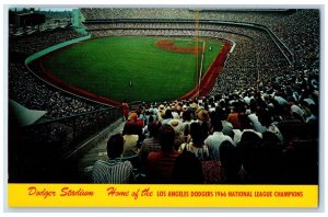 c1960's Dodger Stadium Home of Los Angeles Dodgers 1966 Champions CA Postcard