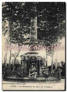 Postcard Old Lure Of The 1870 Monument In Cemetery