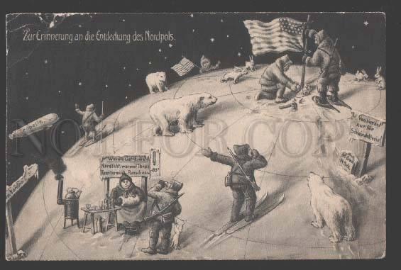 115262 Memory of discovery of NORTH POLE US FLAG VINTAGE PC