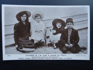 Italy Royalty CHILDREN OF T.M. KING & QUEEN OF ITALY with LAMB c1906 RP Postcard