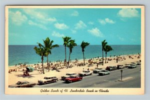 Ft. Lauderdale FL-Florida, Beach View, Ocean View, Chrome c1964 Postcard 