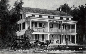 Green Bush Greenbush WI Old Wade House Real Photo Edited Vintage Postcard