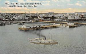 San Diego California Birdseye View Of City Antique Postcard K82834