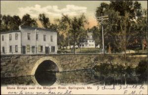 Springvale ME Stone Bridge c1910 Postcard