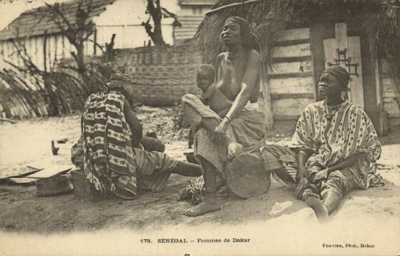 senegal DAKAR Young Girls with Baby Boy 1899