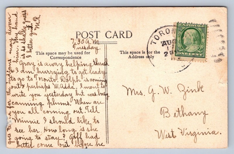 J87/ Toronto Ohio Postcard c1910 Central School Building 1263