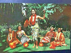 Postcard Hula Maids in a Tropical Setiing in Hawaii.   aa1
