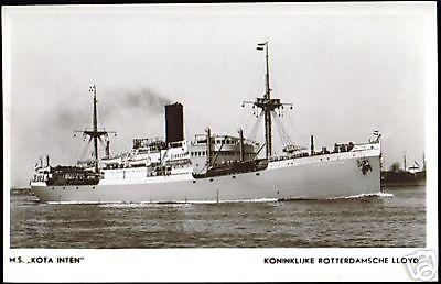 Royal Dutch Lloyd, M.S. Kota Inten (1940s) RPPC