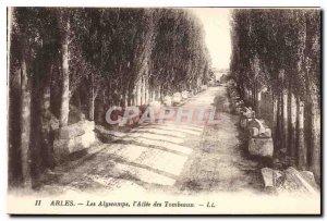 Old Postcard Arles Alyscamps Allee Tombs