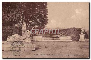 Park of Versailles Old Postcard Parterre du Midi Fontaine Bridge Day