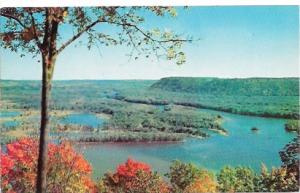 US  Great view of the Wisconsin River, taken from McGregor, Iowa.