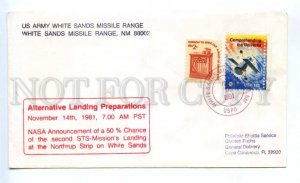 418809 USA 1981 year Army White Sands missile range SPACE COVER