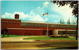 Postcard Georgetown Ontario c1960s District High School Halton Hills