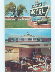 Pre-1980 COLONIAL RESTAURANT & MOTEL Sandoval - Centralia IL ho5485