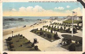 Galveston Texas Gulf Birdseye View Antique Postcard K79394