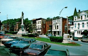 Pennsylvania Pottsville Garfield Square Showing Soldiers Monument Dedicated 1891