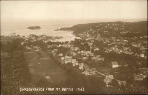 Camden Maine ME View from Mt Battie 1900s-10s RPPC Real Photo Postcard