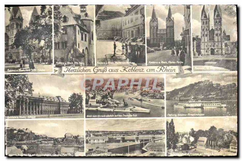 Old Postcard Herzlichen Grub Aus Koblenz am Rhein