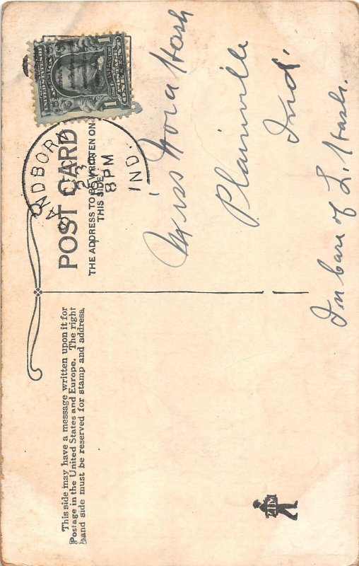 J29/año bisiesto Postal Comic 1908 casado soltero 144 