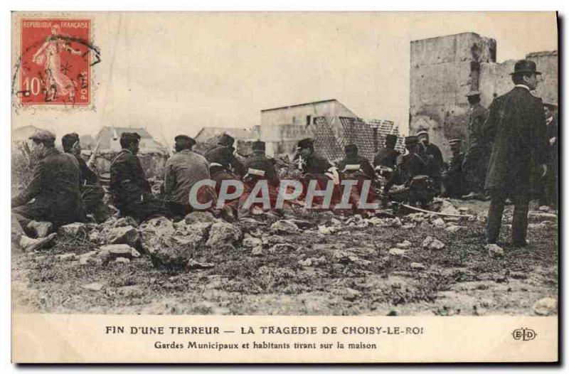 Old Postcard Police Detective Ending terror & # 39A The tragedy of Choisy le ...