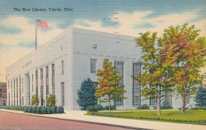 Toledo, Ohio - The New Library - pm 1944 - Linen