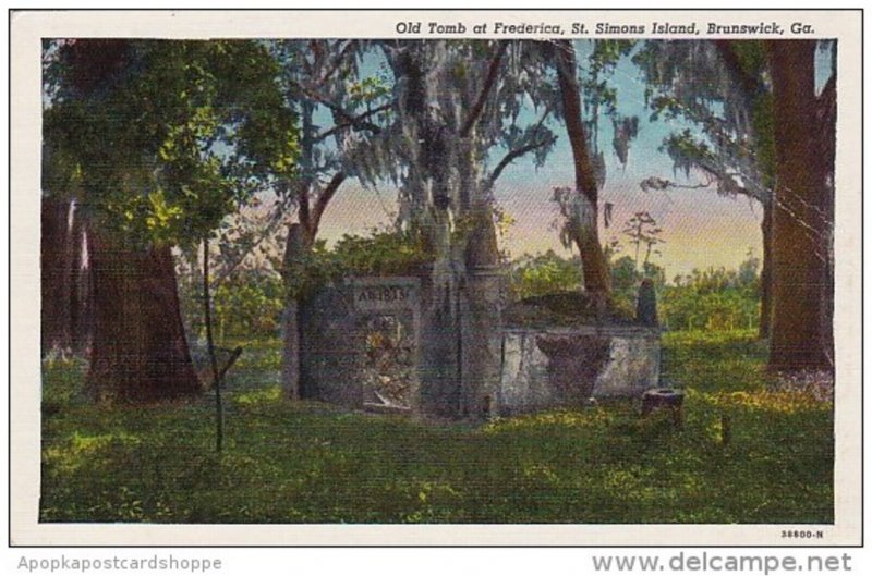 Georgia Brunswick Old Tomb At Frederica Saint Simons Island