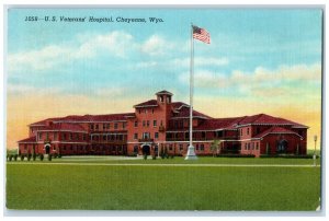 1943 US Veterans Hospital Exterior Building Cheyenne Wyoming WY Vintage Postcard