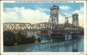 Dunn Memorial Bridge Albany & Rensselaer NY c1920 Postcard