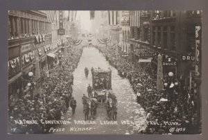 St. Paul MINNESOTA RPPC 1924 PARADE Convention AMERICAN LEGION U.S. Army WINNER