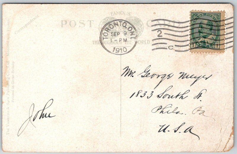 Toronto Ontario Canada 1910 Postcard City Hall Building