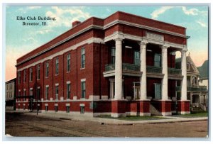 c1910 Elks Club Building Exterior Streator Illinois IL Vintage Antique Postcard