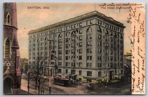 Dayton Ohio~Hotel Algonquin & Main Street~1907 Postcard