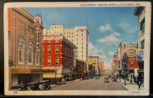 Vintage Postcard 1937 Main Street looking North, Little Rock, Arkansas (AR)