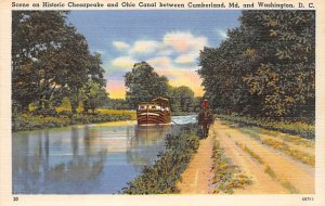 Scene on Historic Chesapeake and Ohio Canal between Cumberland, MD and Washin...