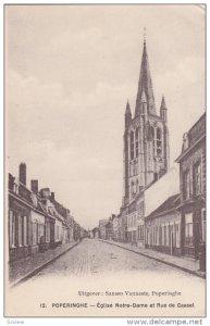 POPERINGHE, West Flanders, Belgium, 1900-1910´s; Eglise Notre-Dame et rue de...