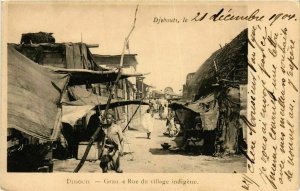 CPA AK Djibouti- grande Rue du village indigene SOMALIA (831355)