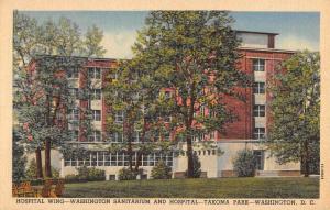 Washington DC Takoma Park Sanitarium Hospital Antique Postcard K77361