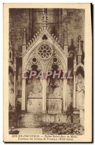 Old Postcard Aix en Provence Eglise Saint Jean de Malte Tomb of the Counts of...