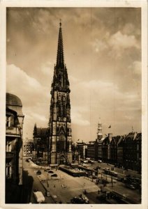 CPA AK Hamburg- Nikolaikirche und Hopfenmarkt GERMANY (900041)