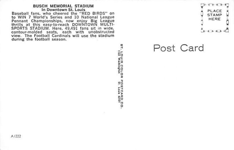 Busch Stadium St. Louis, MO, USA Football Stadium Unused 